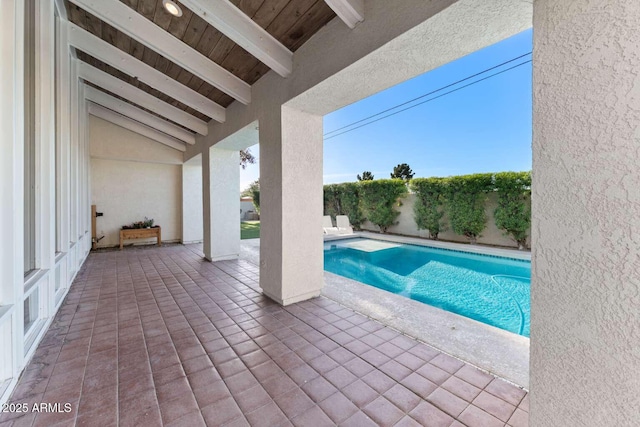 4392 W Charro Ln, Yuma, AZ 85365 - view of swimming pool featuring a patio area and a fenced backyard