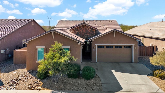 view of front of house featuring a garage