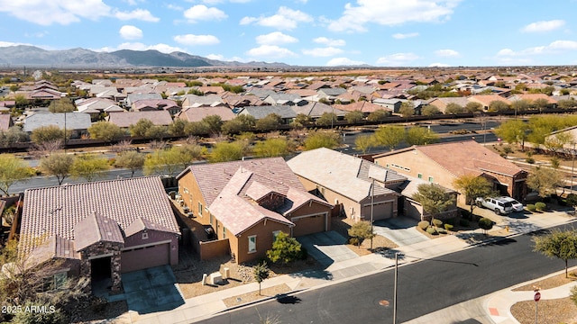 bird's eye view featuring a mountain view