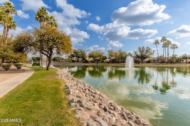 view of water feature