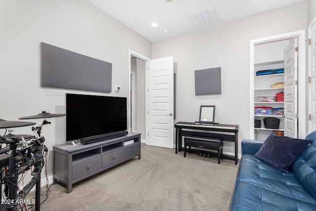 view of carpeted living room