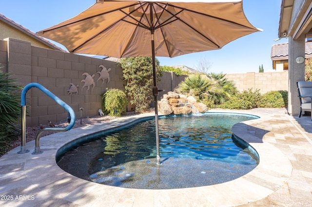 view of pool with a patio area