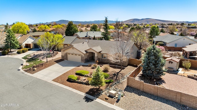 7300 Butte Vis, Prescott Valley, AZ 86315 - birds eye view of property featuring a residential view and a mountain view