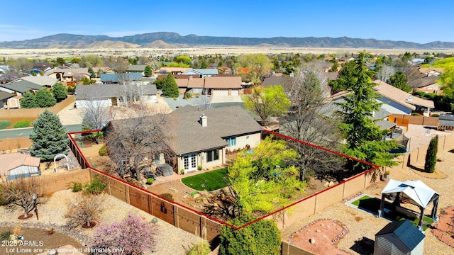 7300 Butte Vis, Prescott Valley, AZ 86315 - drone / aerial view with a residential view and a mountain view