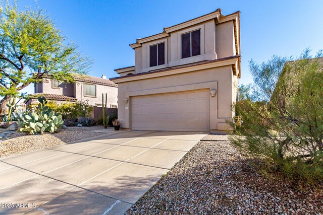 view of property featuring a garage