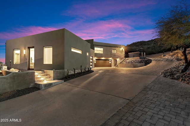 view of front facade with a garage