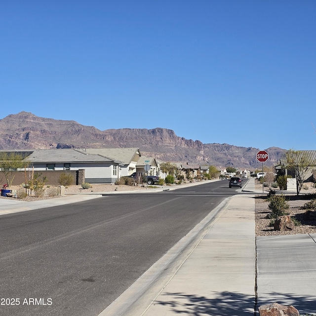 view of street featuring a mountain view