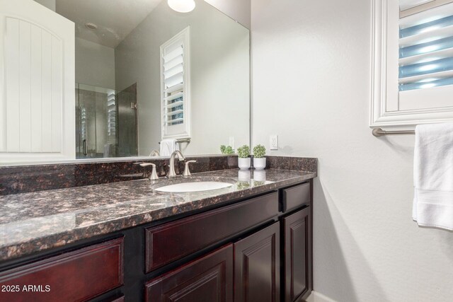 6251 E Bramble Berry Ln, Cave Creek, AZ 85331 - full bath with vanity and a shower with shower door