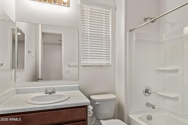 1268 E Jahns Dr, Casa Grande, AZ 85122 - bathroom featuring vanity, toilet, and shower / tub combination