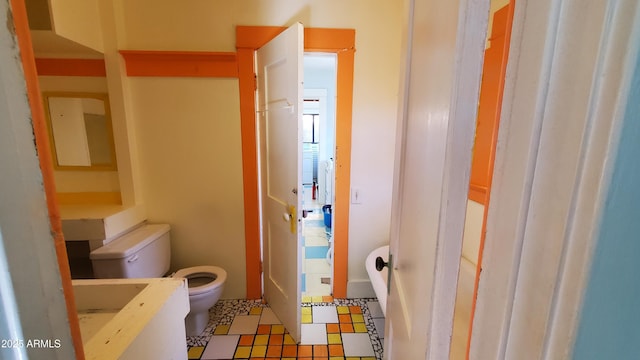 bathroom featuring toilet