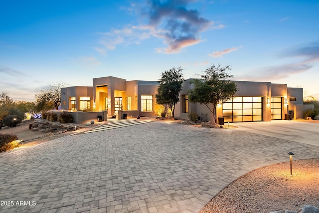 view of front of home featuring a garage