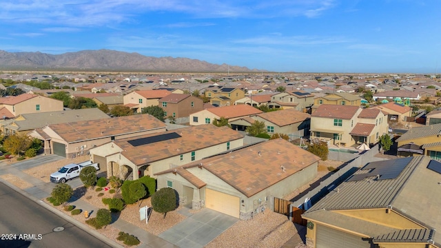 aerial view with a mountain view