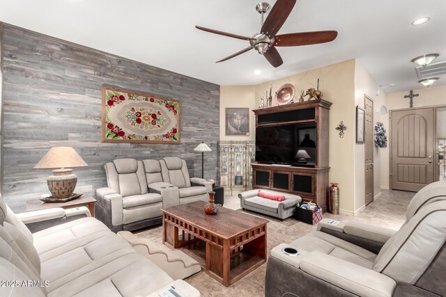 20962 W Thomas Rd, Buckeye, AZ 85396 - living area with a ceiling fan, recessed lighting, and baseboards