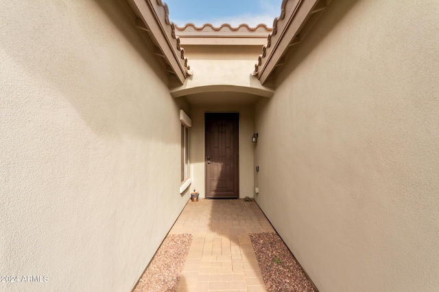 view of doorway to property