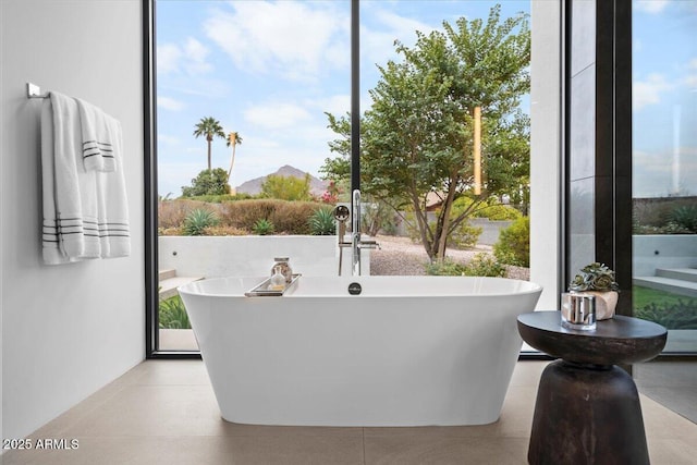 4451 E Joshua Tree Ln, Paradise Valley, AZ 85253 - bathroom featuring a soaking tub and plenty of natural light