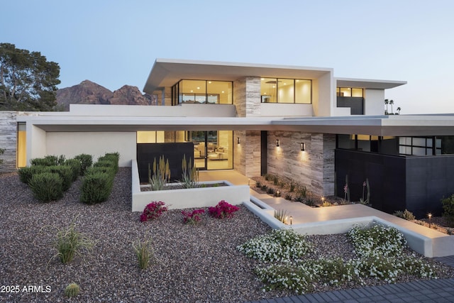 4451 E Joshua Tree Ln, Paradise Valley, AZ 85253 - back of house with stone siding and stucco siding