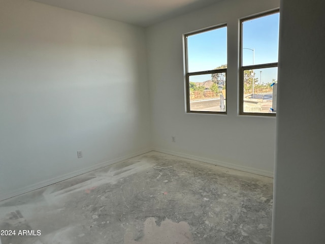 empty room with concrete floors