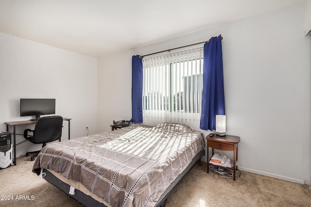 bedroom with carpet flooring