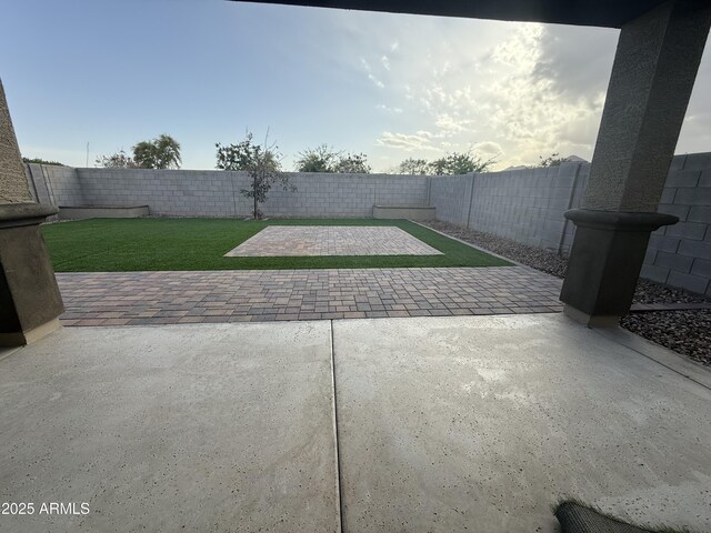view of patio / terrace with a fenced backyard