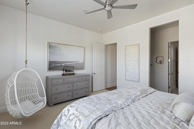 23902 S 202nd Ct, Queen Creek, AZ 85142 - bedroom with carpet floors, baseboards, and ceiling fan