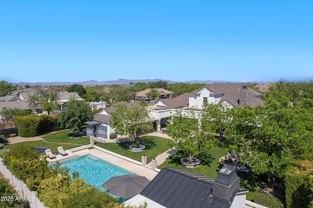 23902 S 202nd Ct, Queen Creek, AZ 85142 - aerial view featuring a mountain view and a residential view