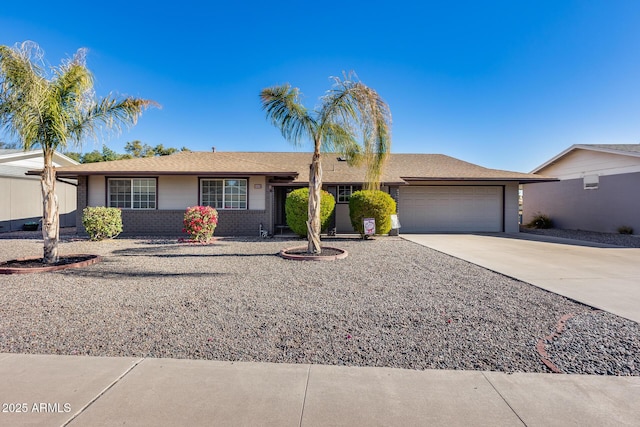 single story home featuring a garage