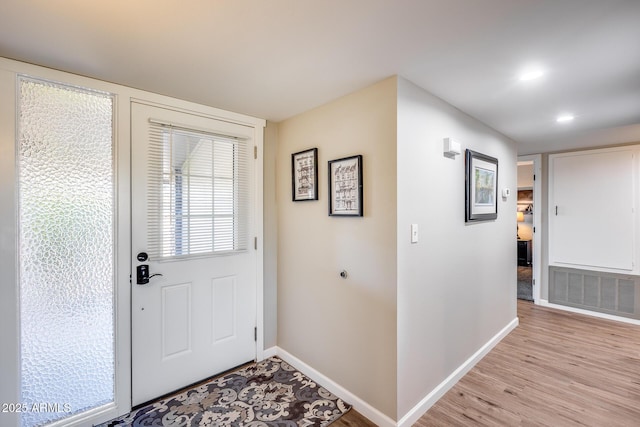 entryway featuring light wood-type flooring