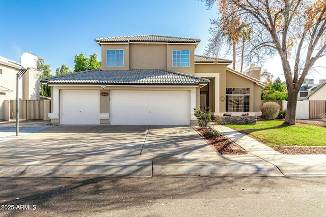 view of front facade featuring a garage