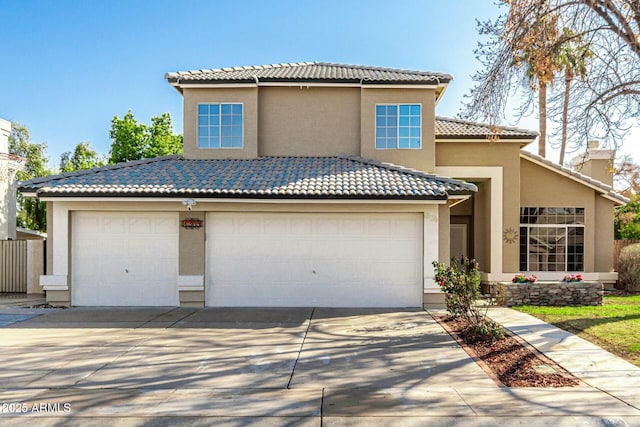 view of front facade with a garage