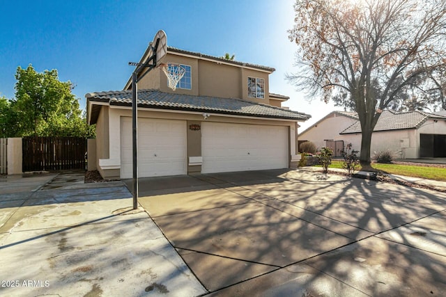 front of property featuring a garage