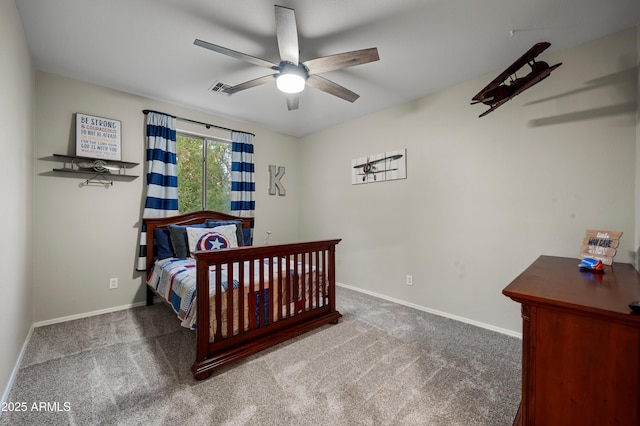 3773 E Stampede Dr, Gilbert, AZ 85297 - carpeted bedroom featuring baseboards and ceiling fan