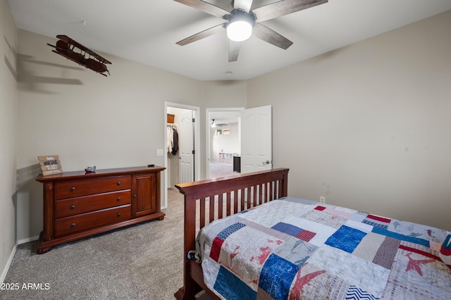 3773 E Stampede Dr, Gilbert, AZ 85297 - carpeted bedroom featuring a walk in closet, a closet, and ceiling fan