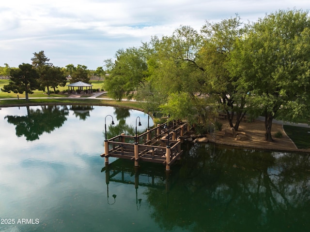 3773 E Stampede Dr, Gilbert, AZ 85297 - dock with a gazebo and a water view