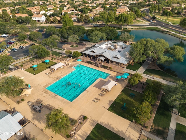 3773 E Stampede Dr, Gilbert, AZ 85297 - bird's eye view of a pool area and a nearby body of water