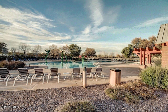 3773 E Stampede Dr, Gilbert, AZ 85297 - community pool featuring a patio area