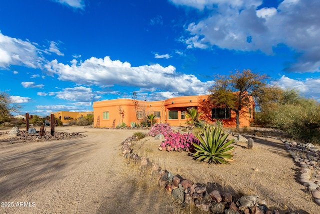 view of pueblo-style home