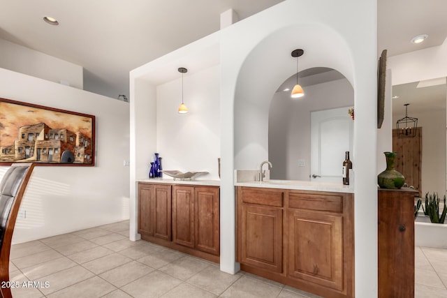 bathroom featuring tile patterned floors and vanity