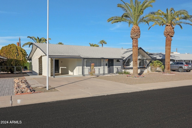 ranch-style house with a garage