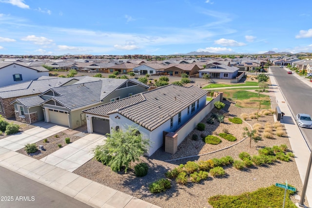 aerial perspective of suburban area