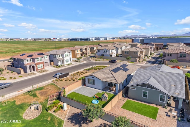 aerial view of residential area