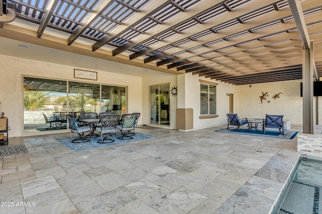 view of patio with a pergola