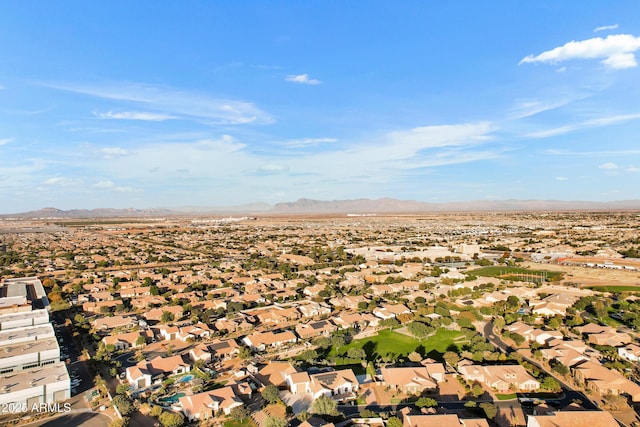 bird's eye view featuring a mountain view