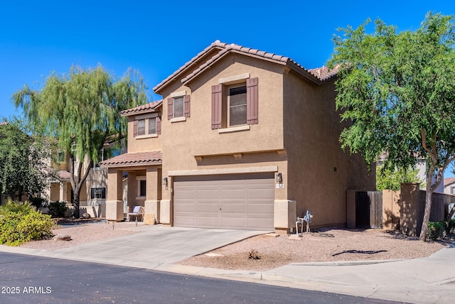 1145 E Lowell Ave, Gilbert, AZ 85295 - view of front of property featuring a tile roof, stucco siding, an attached garage, and driveway