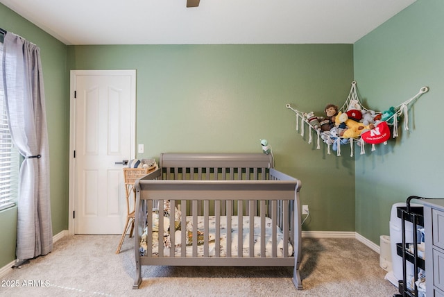 1145 E Lowell Ave, Gilbert, AZ 85295 - bedroom featuring carpet flooring, baseboards, and a crib