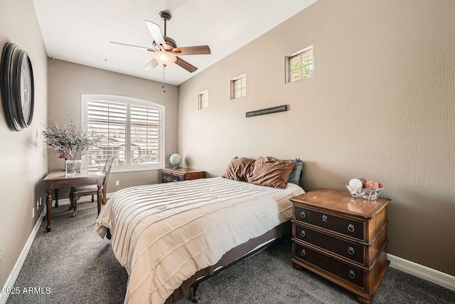 12448 N 129th Pl, Scottsdale, AZ 85259 - carpeted bedroom featuring baseboards and ceiling fan