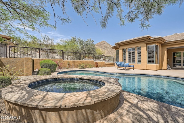 12448 N 129th Pl, Scottsdale, AZ 85259 - view of swimming pool with a patio and a pool with connected hot tub