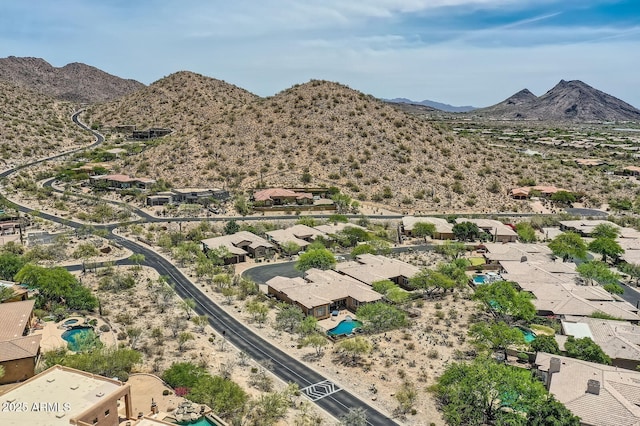 12448 N 129th Pl, Scottsdale, AZ 85259 - aerial view of residential area with mountains
