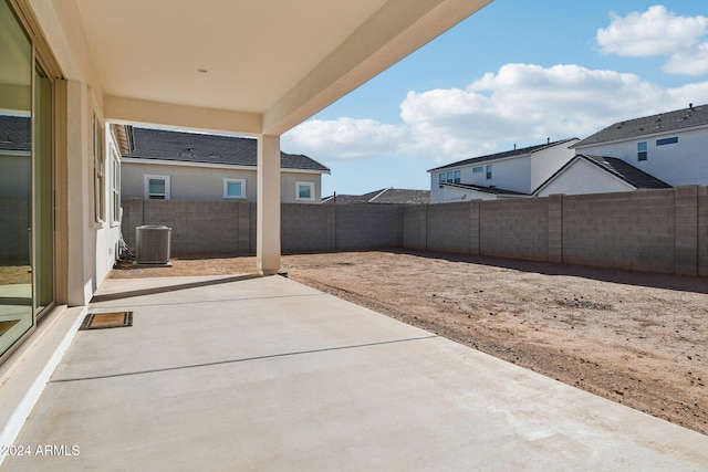 view of patio featuring central air condition unit