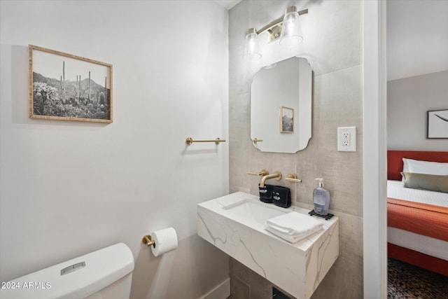 bathroom featuring toilet and sink