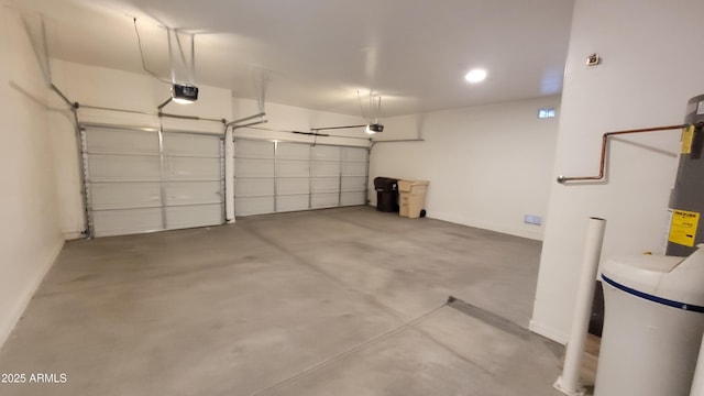 garage featuring baseboards and a garage door opener